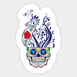 Sprouting Skull Sticker